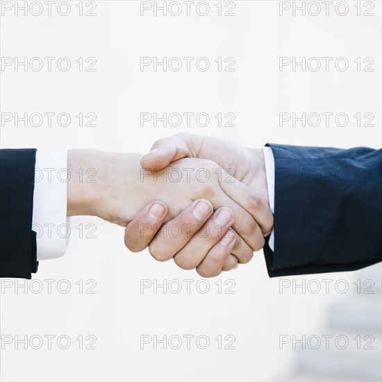 Close up view business handshake