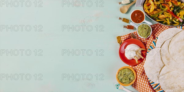 Tortillas mexican food tablecloth