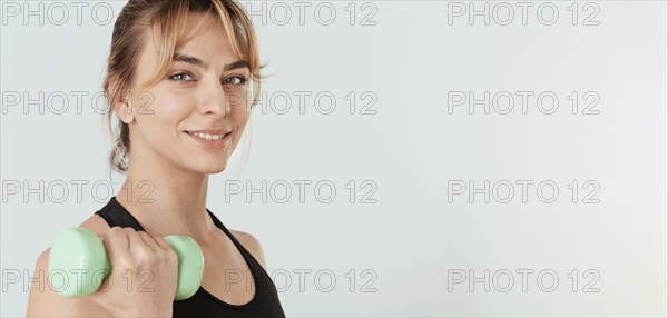 Woman doing sport home