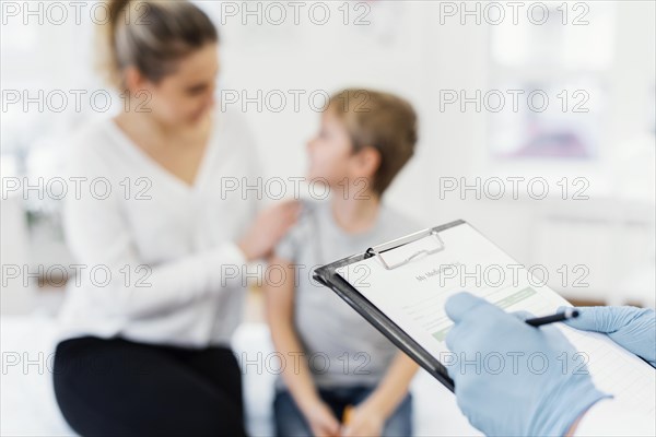 Close up doctor holding chart