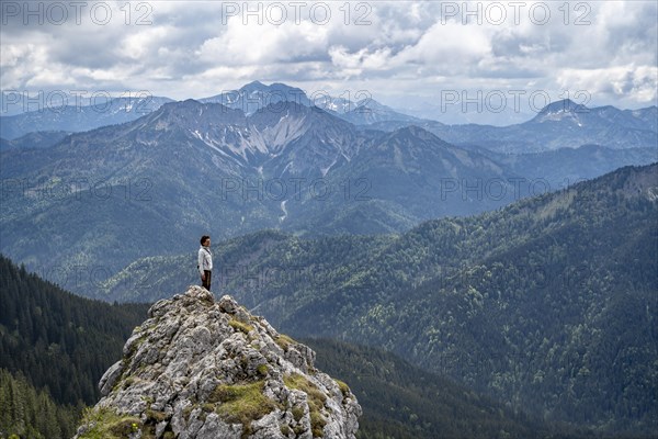 Mountaineer at the summit of Taubenstein