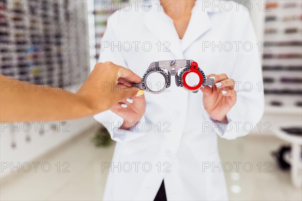 Front view trial eyeglasses frame