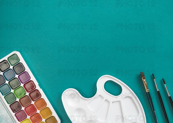 Composition prepared stationery tools painting