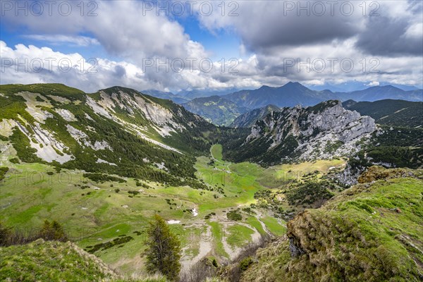 View into the Grosstiefental from the summit of the Rotwand