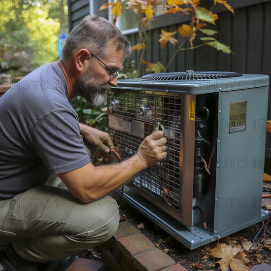 Handyman install a heat pump