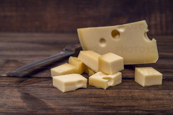 Delicious cheese selection table