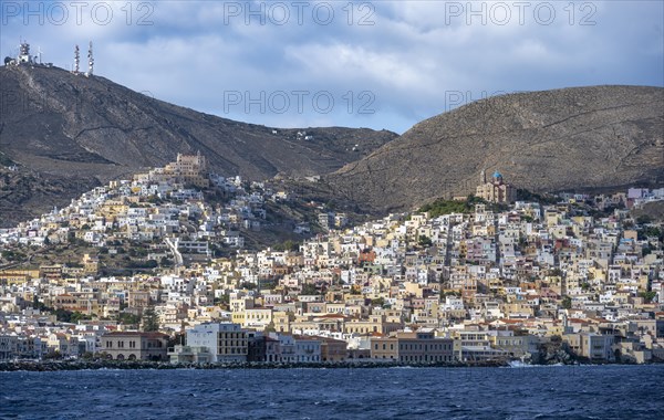 View of the town of Ermoupoli