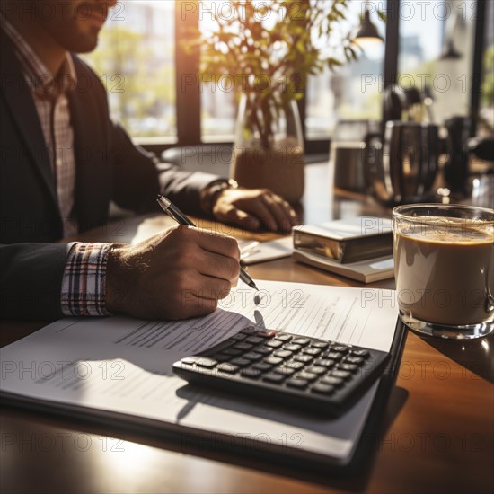 Businessman signs a contract