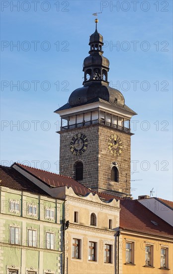 Black Tower in the historic old town of Ceske Budejovice