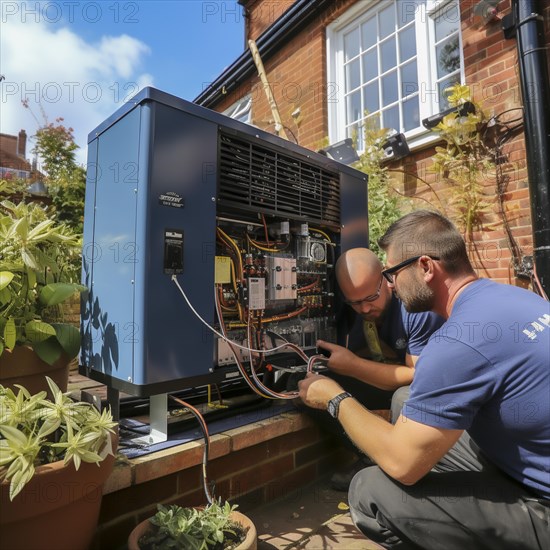 Handyman install a heat pump