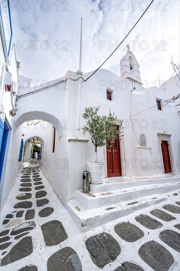 White Cycladic Greek Orthodox Church