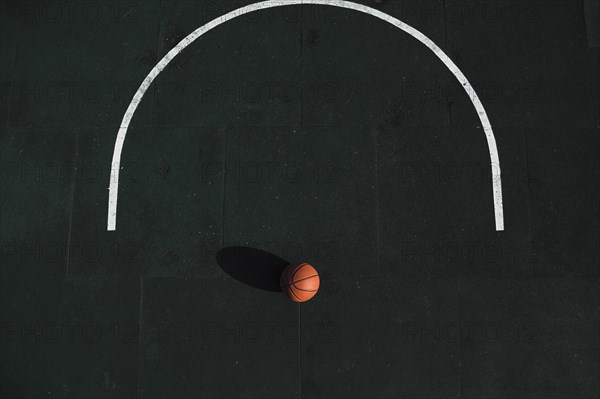 Aerial view basketball court