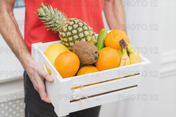 Crop courier delivering fruits