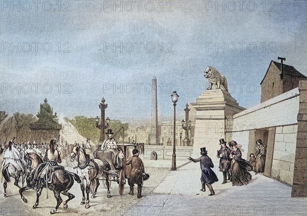 The Flight of Louis Philippe from Paris for the February Revolution on 24 February 1848