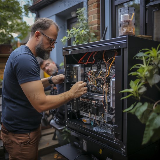 Handyman install a heat pump