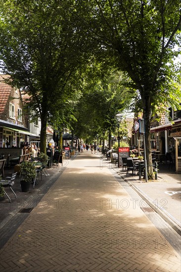 Pedestrian zone in Midsland on the North Sea island of Terschelling