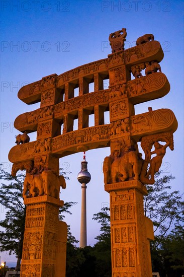 Replica of the Sanchi Gate at the Humboldt Forum