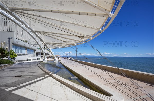 Modern fountain on the Nazario Sauro seafront