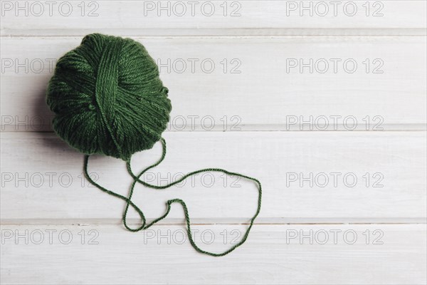 Green wool ball