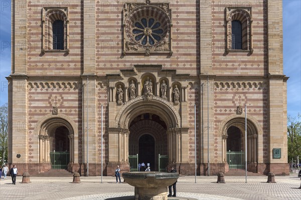 Entrance portals and rose window of Speyer Cathedral