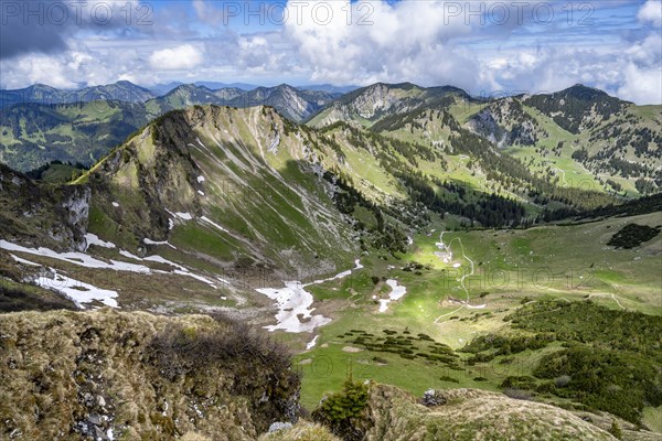 View into the Grosstiefental valley from the summit of the Rotwand