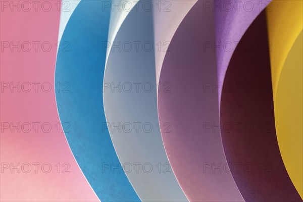 Curved layers colored papers