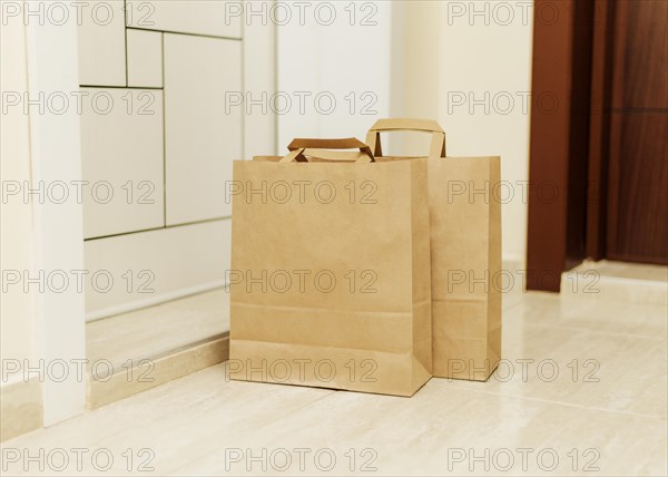 Paper bags front door