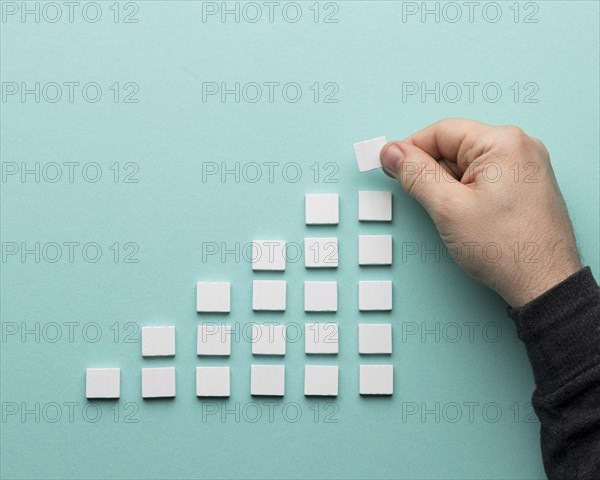 Graph made with white small cards