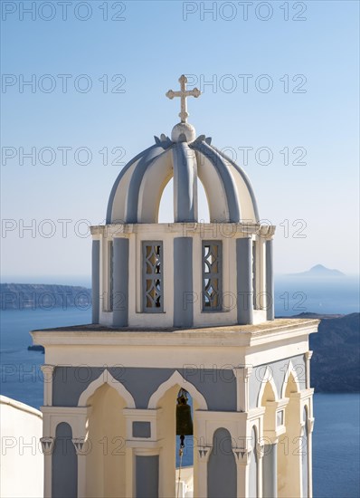 Belfry and view of sea