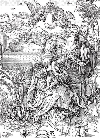 The Holy Family with Three Hares