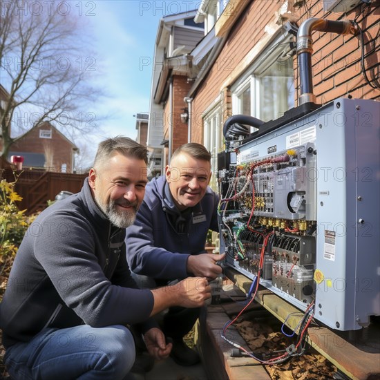 Handyman install a heat pump