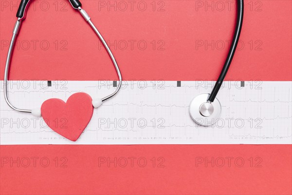 Cardiogram heart stethoscope