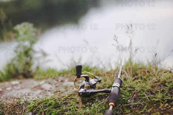 Fishing rod green grass