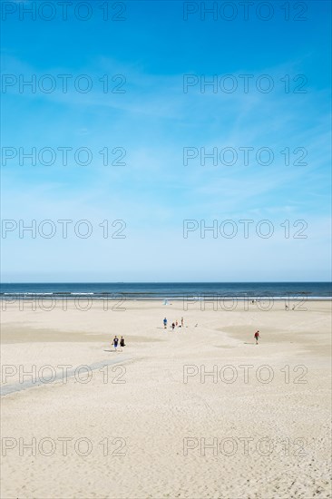 Almost deserted beach on the North Sea island of Terschelling