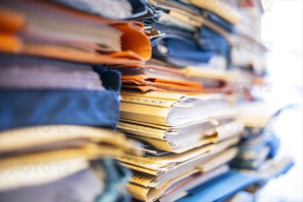 A stack of court files