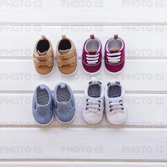 Baby concept with shoe composition