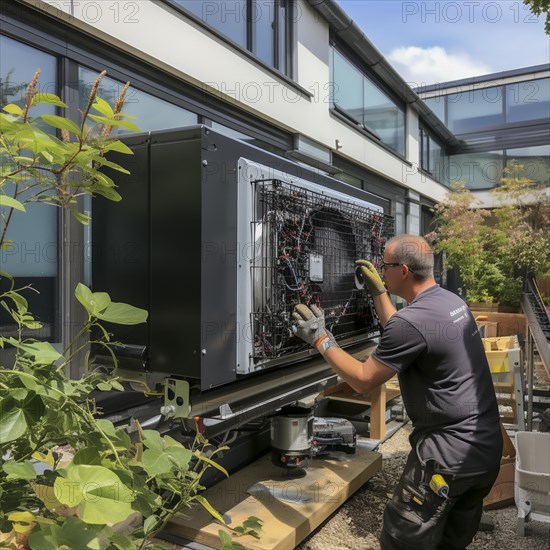 Handyman install a heat pump