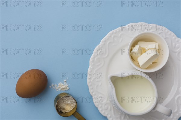 Healthy ingredients flat lay