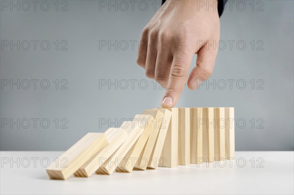 Low angle wooden blocks