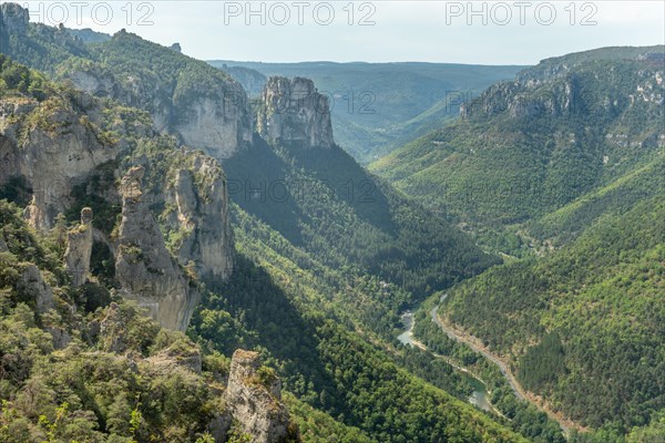 Gorges du Tarn at the end of summer. Le Rozier