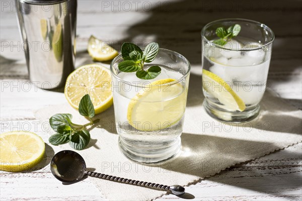 Refreshing alcoholic drinks ready be served