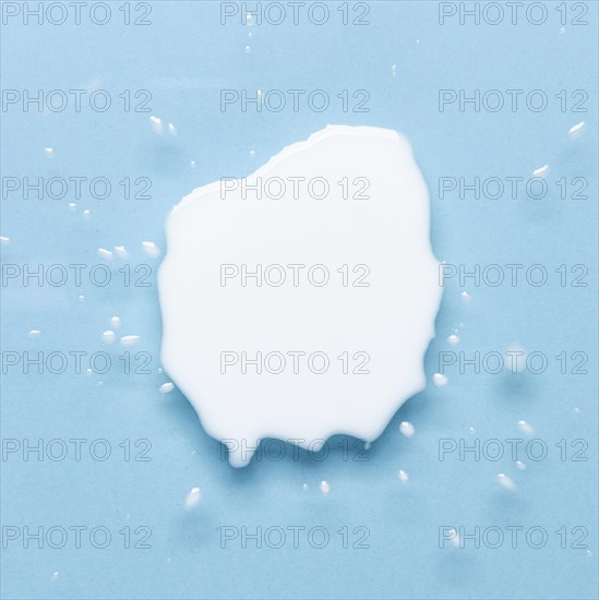 Top view splash milk close up