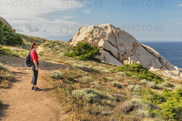 Tourist at Capo Testa