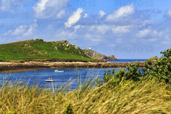 View of coastline with lighthouse