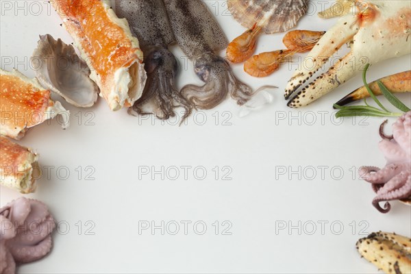 Fresh seafood mix table