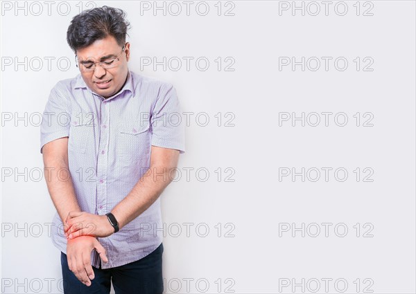 People with arthritis and hand pain isolated. Man with arthritis of joints in hands isolated. Artristis and hand pain concept