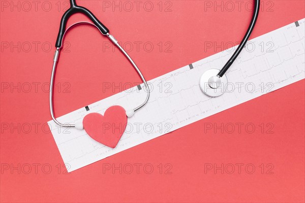Stethoscope heart cardiogram