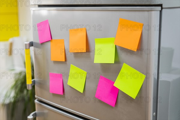 Adhesive notes fridge