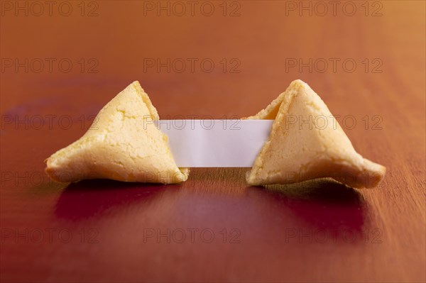 Close up chinese new year fortune cookie