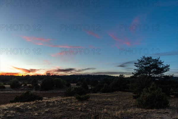 Cloud and clear sky during a sunset. Le Rozier